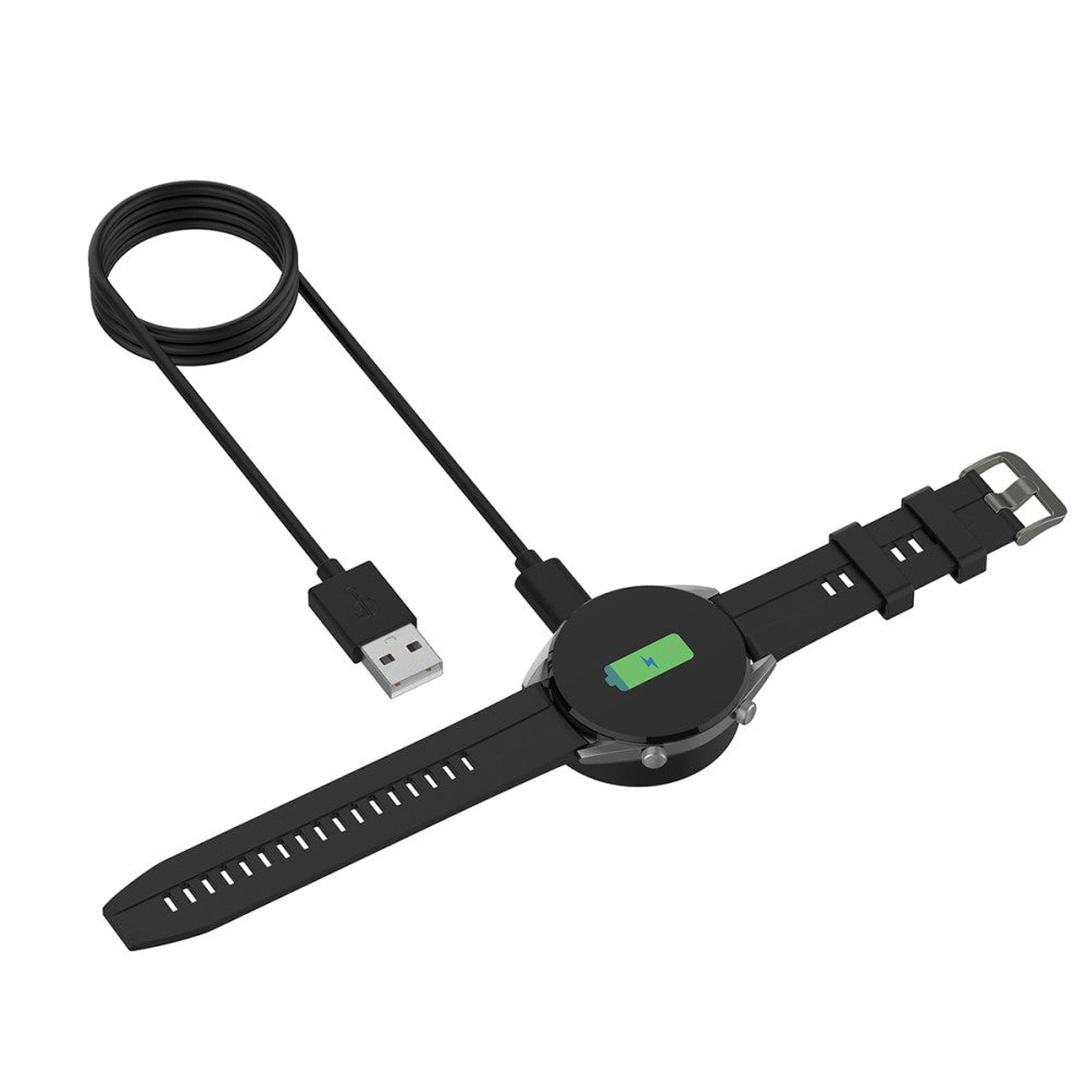 1m Plastik Ladestation passer til Smartwatch - Sort#serie_3
