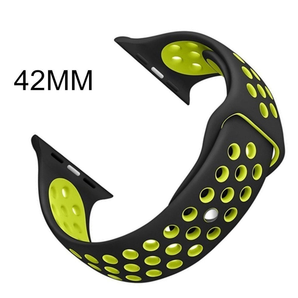 Super skøn Apple Watch Series 1-3 38mm Silikone Rem - Grøn#serie_1