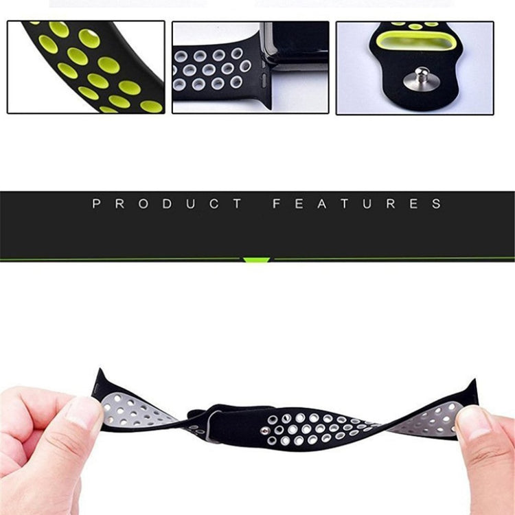 Super skøn Apple Watch Series 1-3 38mm Silikone Rem - Grøn#serie_1