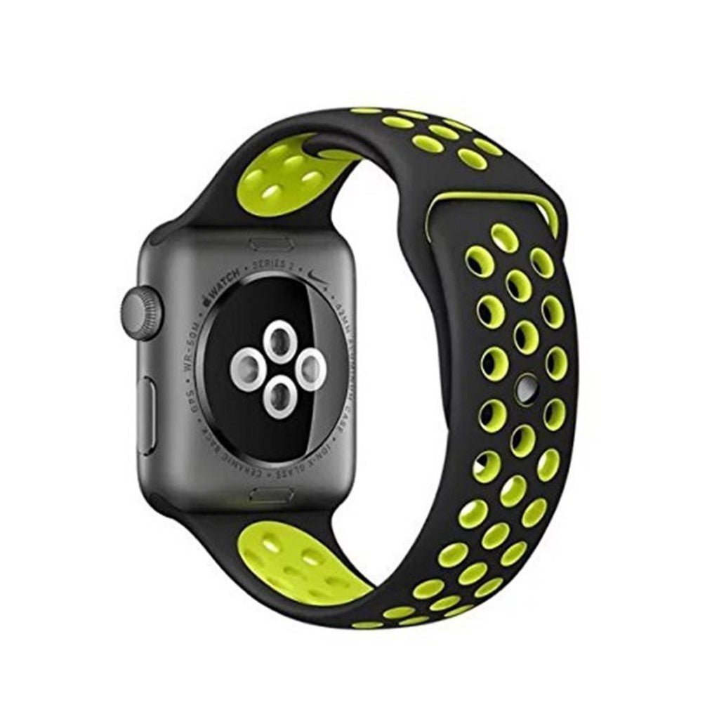 Super skøn Apple Watch Series 1-3 38mm Silikone Rem - Grøn#serie_1