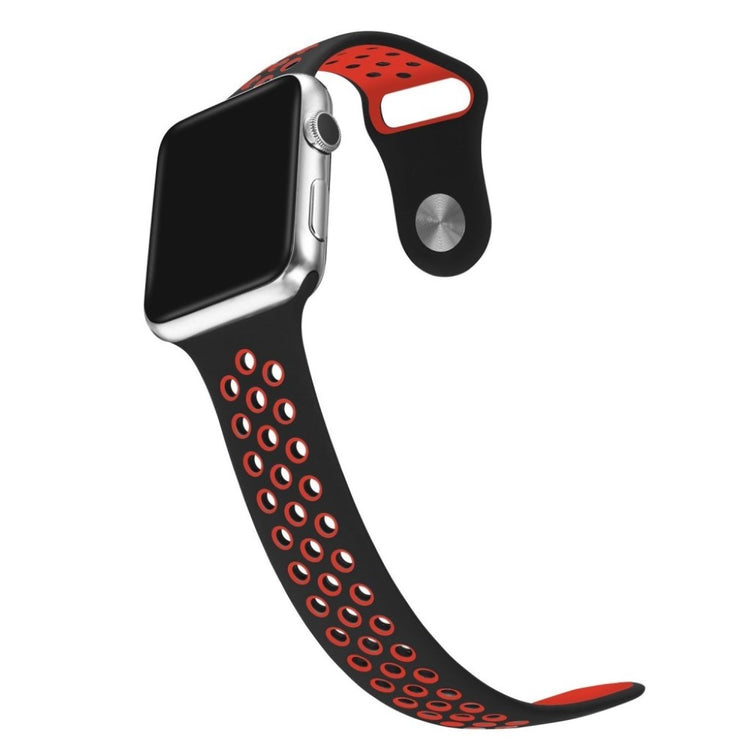 Super skøn Apple Watch Series 1-3 38mm Silikone Rem - Rød#serie_2