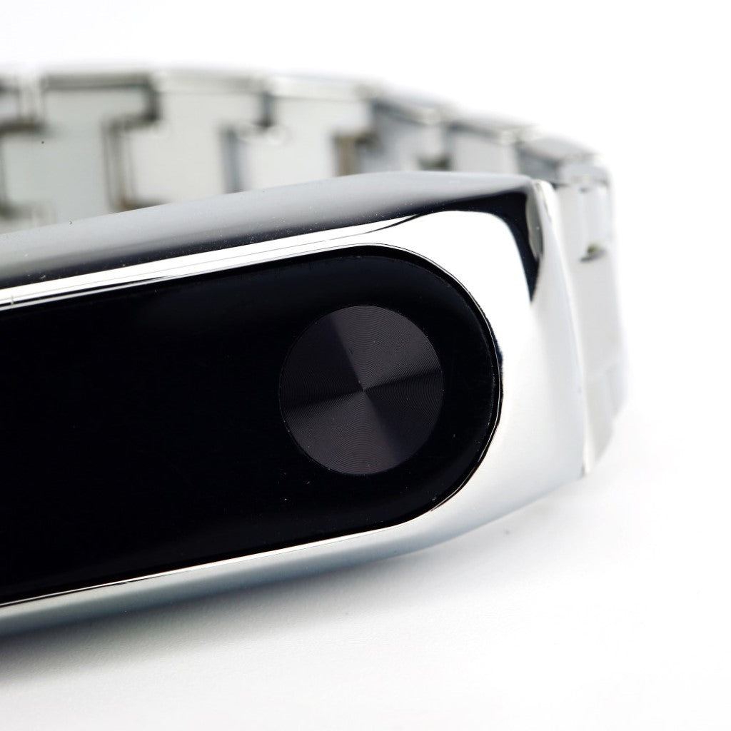 Stilfuld Xiaomi Mi Band 2 Metal Rem - Sølv#serie_2