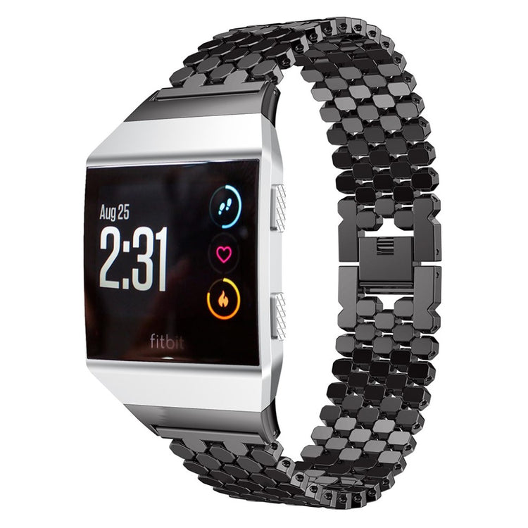 Helt vildt hårdfør Fitbit Ionic Metal Rem - Sort#serie_4