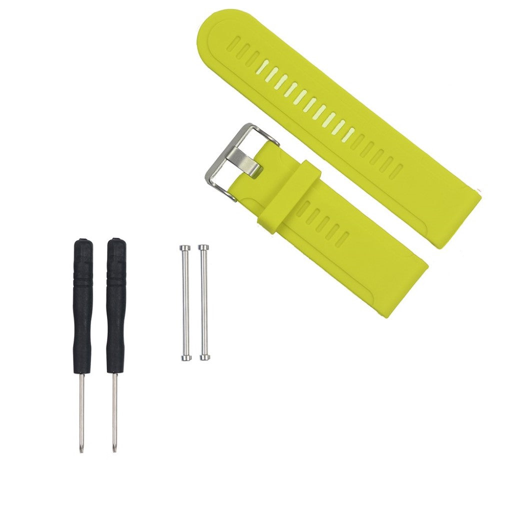 Rigtigt skøn Garmin Fenix 3 Silikone Rem - Grøn#serie_1