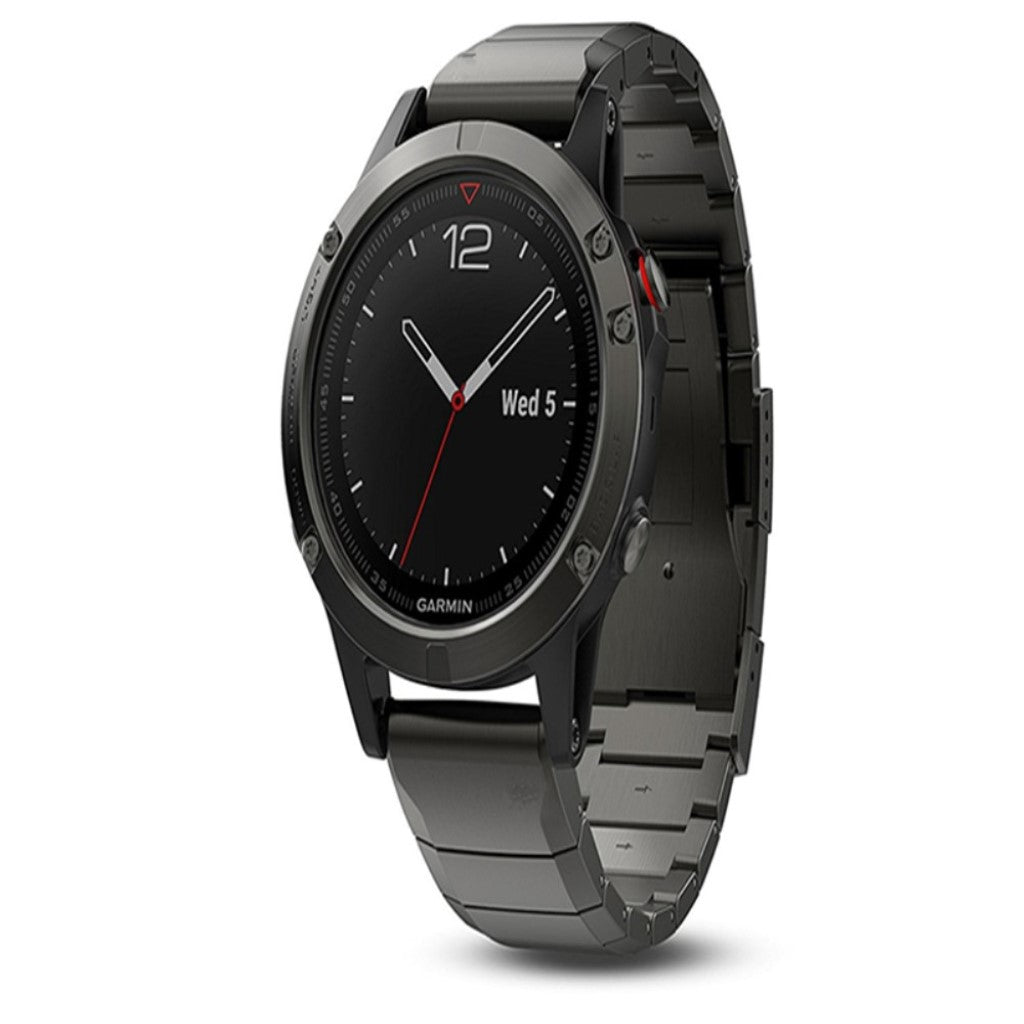 Holdbart Garmin Fenix 5X / Garmin Tactix Charlie Metal Rem - Sort#serie_2