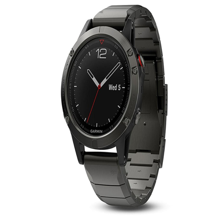 Holdbart Garmin Fenix 5X / Garmin Tactix Charlie Metal Rem - Sort#serie_2