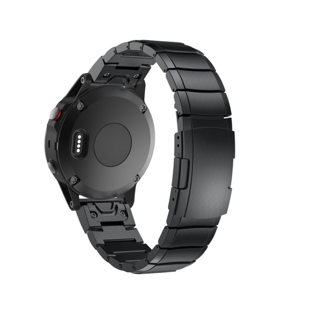 Holdbart Garmin Fenix 5X / Garmin Tactix Charlie Metal Rem - Sort#serie_2