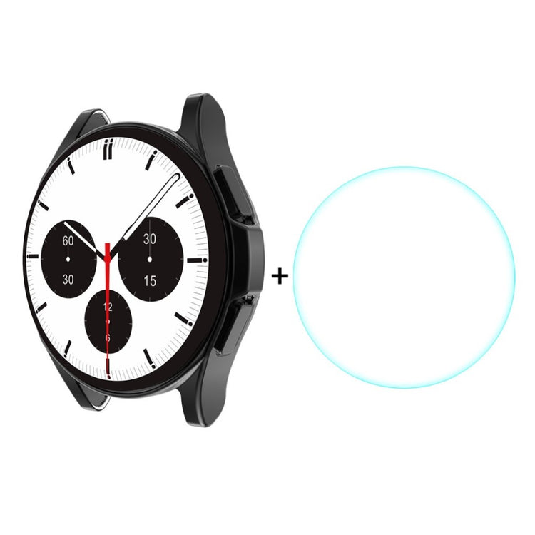 Beskyttende Samsung Galaxy Watch 4 Classic (46mm) Cover med Skærmbeskytter i Silikone og Hærdet Glas - Gennemsigtig#serie_2