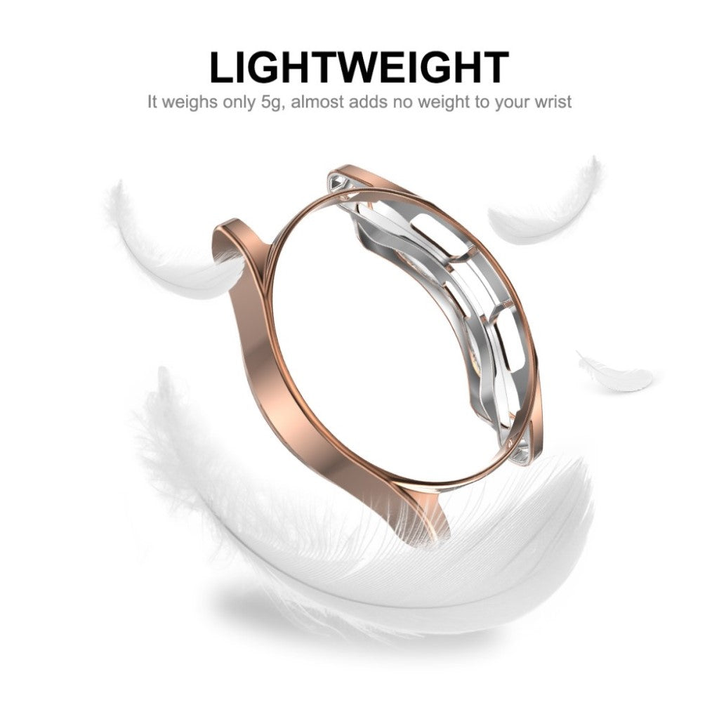 Beskyttende Samsung Galaxy Watch 4 Classic (46mm) Cover med Skærmbeskytter i Silikone og Hærdet Glas - Gennemsigtig#serie_2