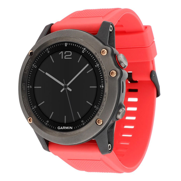 Garmin Fenix 3 / 3 HR / 5X silicone watch band - Red#serie_4
