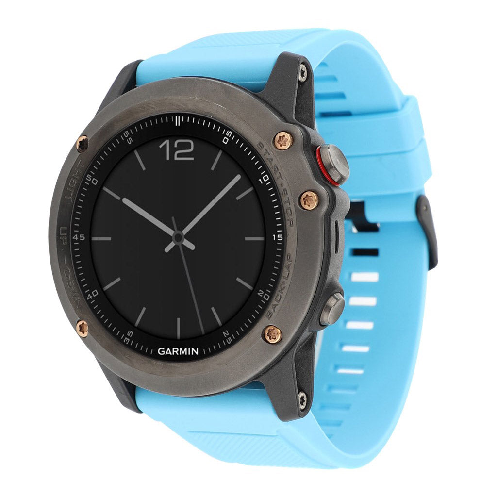 Garmin Fenix 3 / 3 HR / 5X silicone watch band - Baby Blue#serie_7