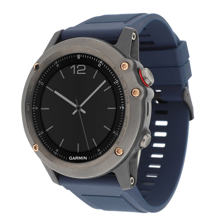Garmin Fenix 3 / 3 HR / 5X silicone watch band - Dark Blue#serie_9