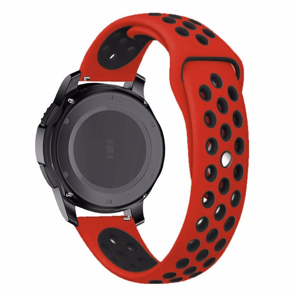 Huawei Watch GT / Ticwatch 1 / Huami two-tone silicone watch band - Red / Black#serie_2