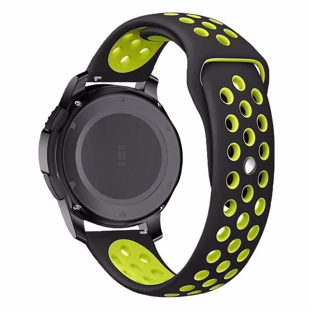 Huawei Watch GT / Ticwatch 1 / Huami two-tone silicone watch band - Black / Yellow#serie_3