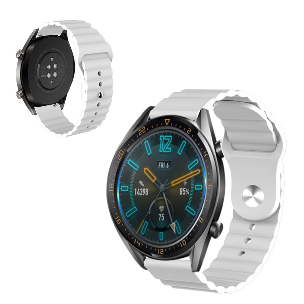 22mm Universal simple silicone watch band - White#serie_2