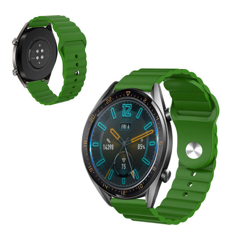 22mm Universal simple silicone watch band - Dark Green#serie_8