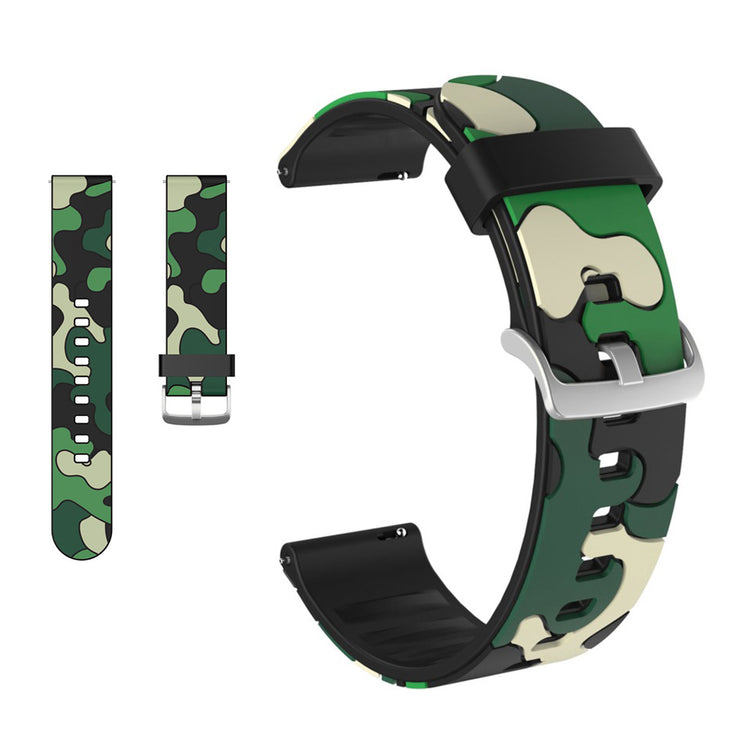 Amazfit Youth / Huawei Watch GT 2 42mm camouflage silicone watch band - Army Green#serie_3