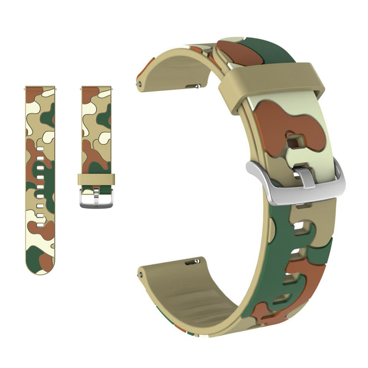 Amazfit Youth / Huawei Watch GT 2 42mm camouflage silicone watch band - Khaki#serie_4