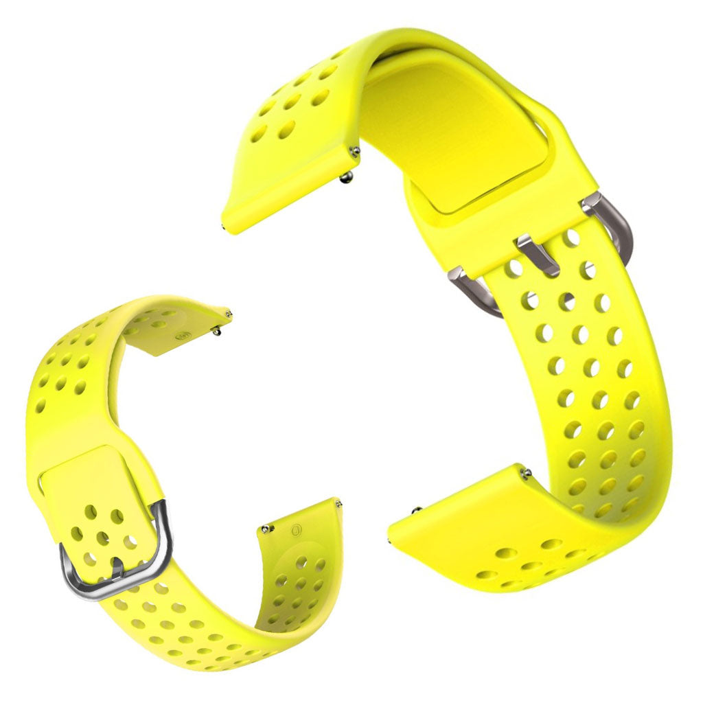 Silicone Watchband for Amazfit Youth and Huawei Watch GT 2 42mm - Yellow#serie_7