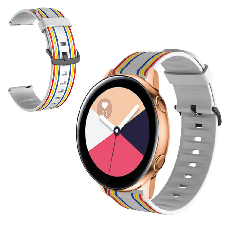 22mm Twill tone watch band for Samsung, Amazfit and Huawei watch - Grey / Colorful#serie_8