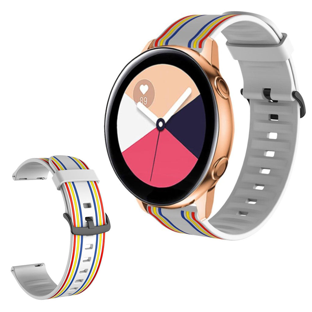 20mm Twill color watch band for Amazfit and Huawei watch - Grey / Colorful#serie_8