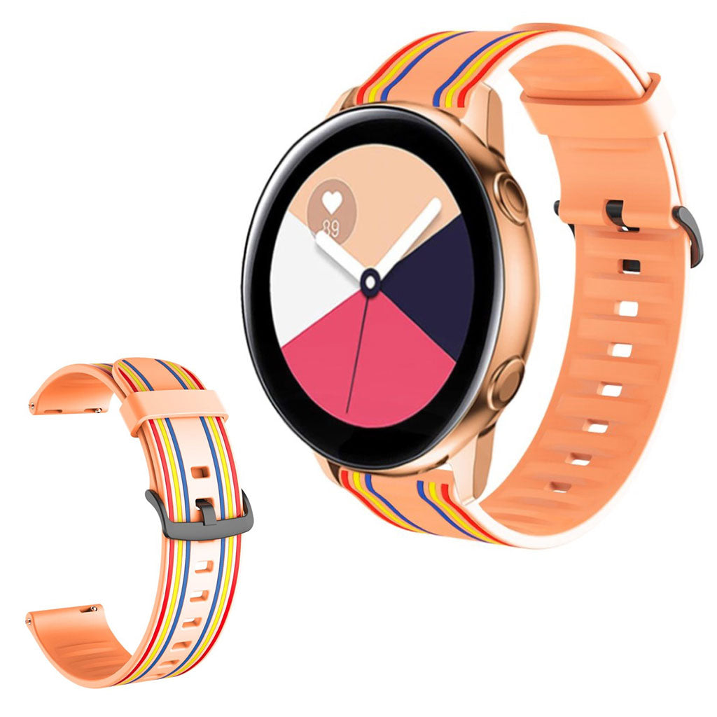 20mm Twill color watch band for Amazfit and Huawei watch - Orange / Colorful#serie_9