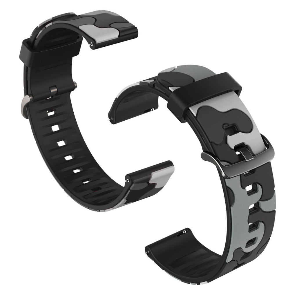 22mm camouflage watch band for Samsung, Huawei and Amazfit watch - Black#serie_4