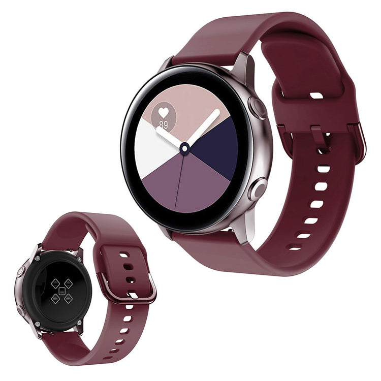 Silicone watch band for Amazfit GTS and Huawei Watch GT 2 42mm - Wine Red#serie_4