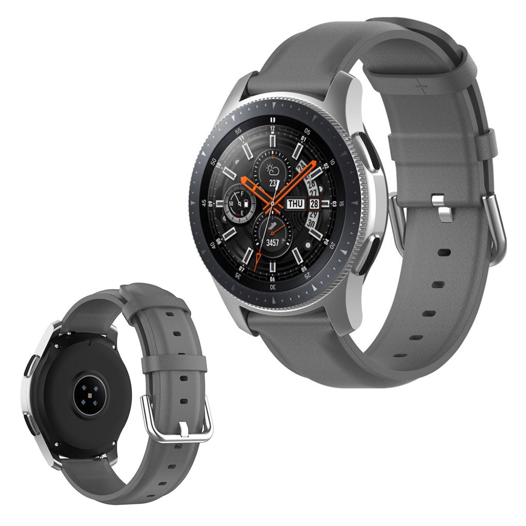 Genuine leather watch band for Samsung and Huawei watch - Grey#serie_4