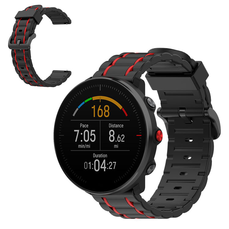 Wave silicone watch band for Polar, Ticwatch and Huawei watch - Red#serie_1