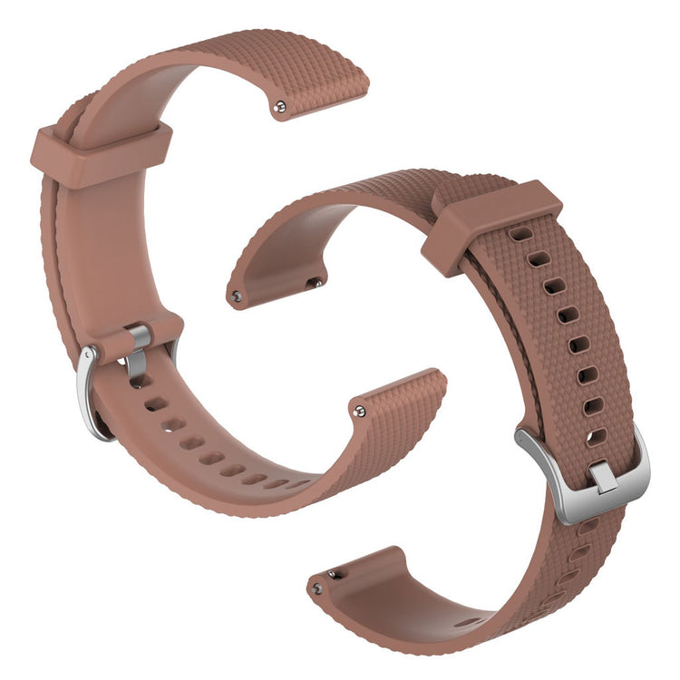 Universal textured silicone watch band - Brown / Size: L#serie_10