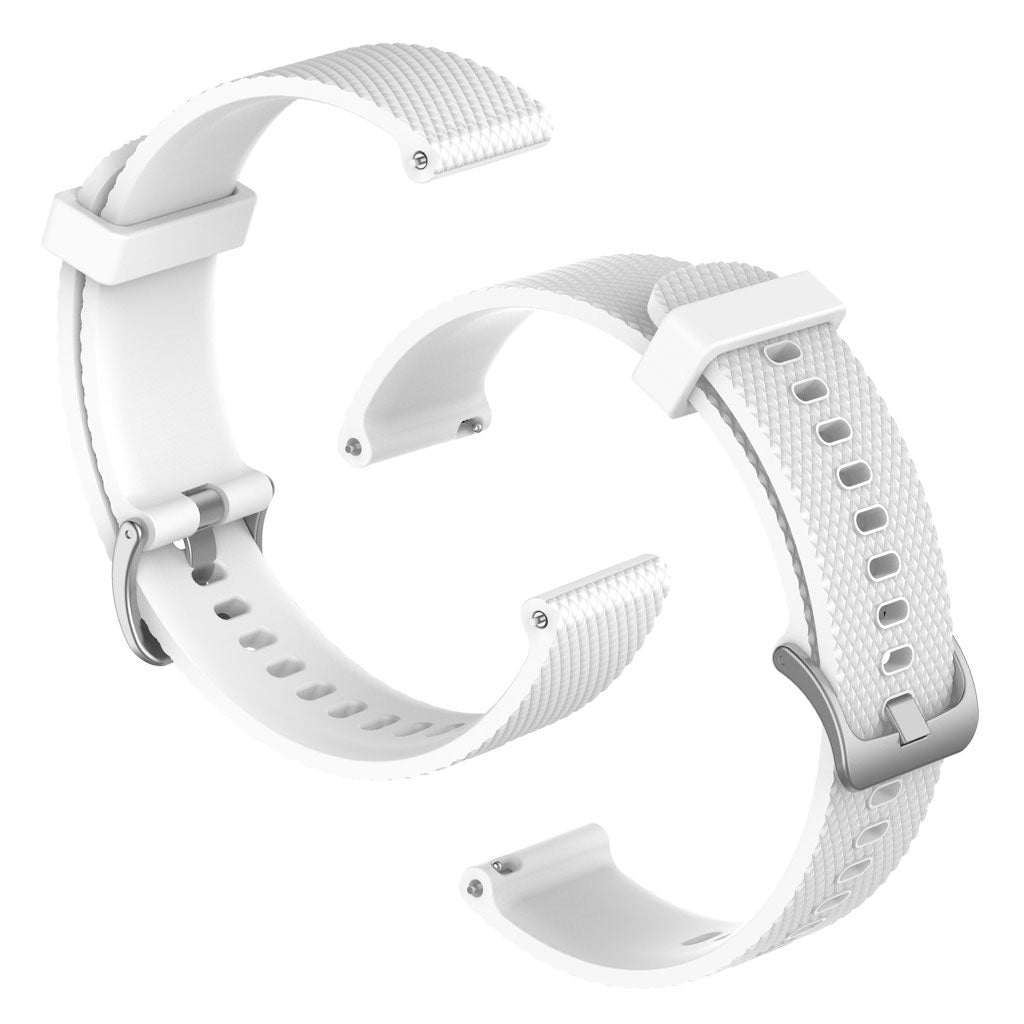 Universal textured silicone watch band - White / Size: L#serie_2