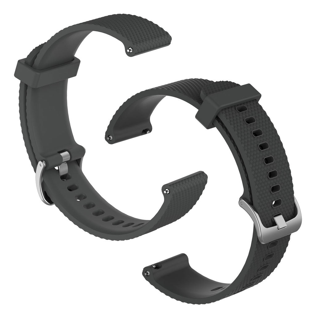 Universal textured silicone watch band - Grey / Size: L#serie_6