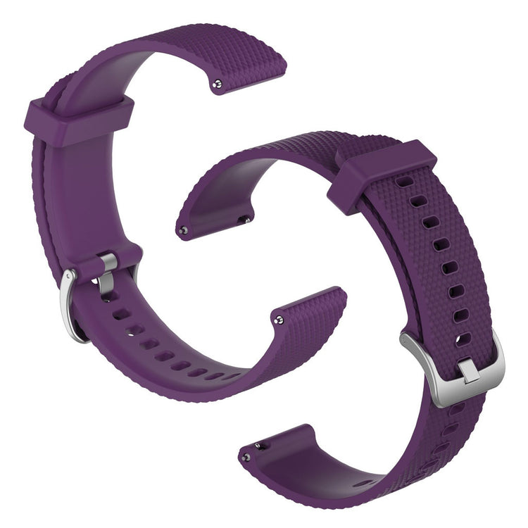 Universal textured silicone watch band - Purple / Size: L#serie_9