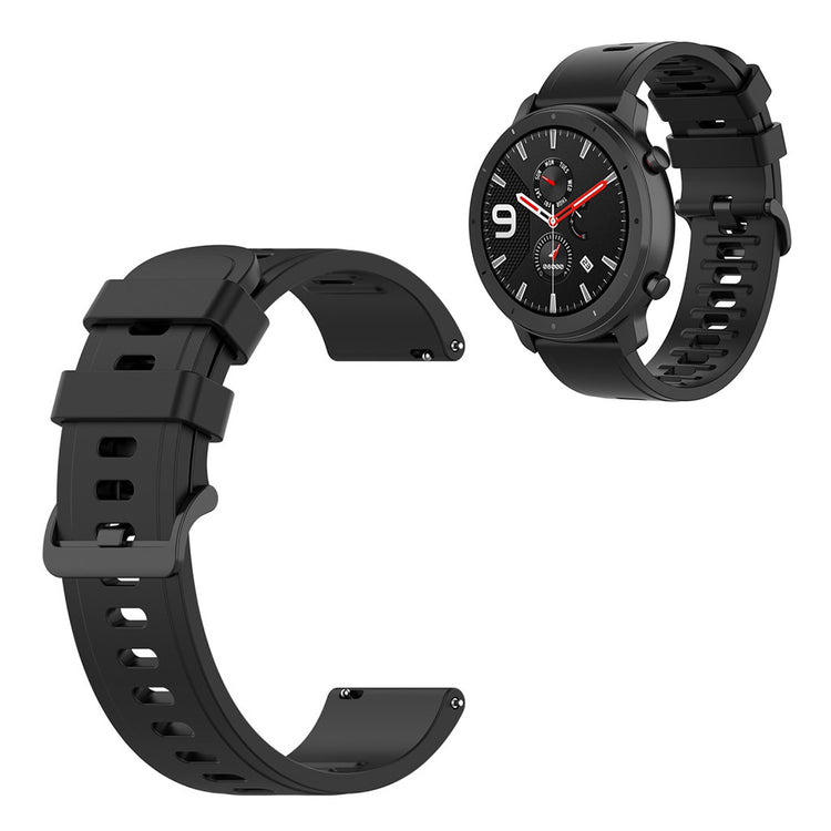 Universal simple design silicone watch band - Black / Size: L#serie_1