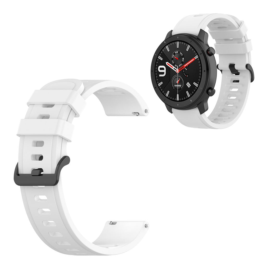 Universal simple design silicone watch band - White / Size: L#serie_2