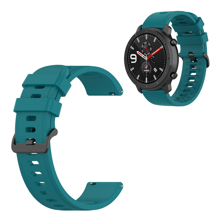 Universal simple design silicone watch band - Green / Size: L#serie_4
