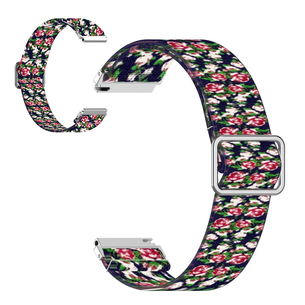 20mm Universal pattern printing nylon watch band - Blue / Rose#serie_7