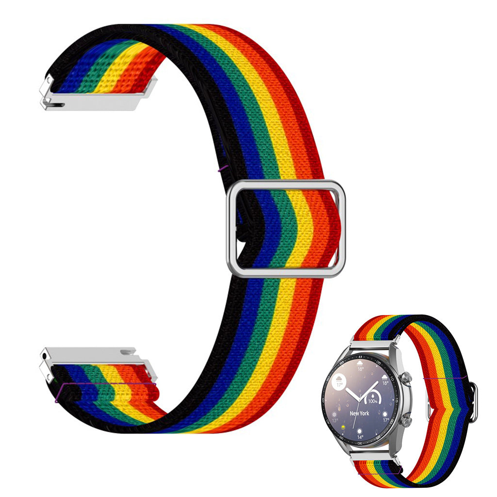 22mm Universal pattern printing nylon watch band - Rainbow#serie_2