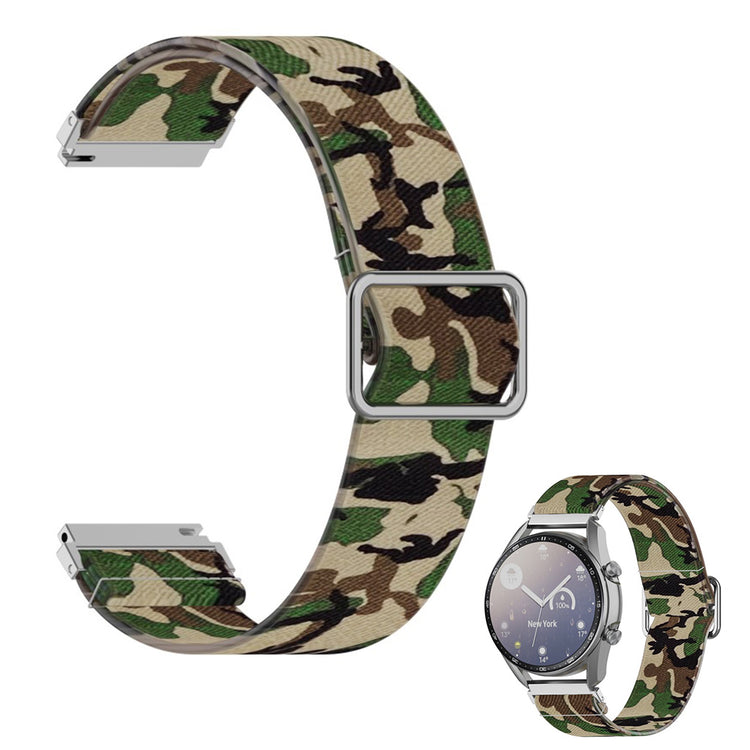 22mm Universal pattern printing nylon watch band - Camouflage Green#serie_9