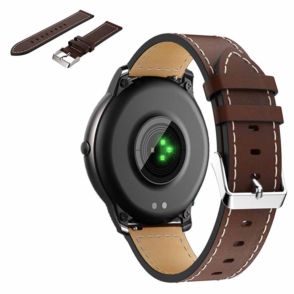 Universal simple genuine leather watch band - Coffee#serie_2