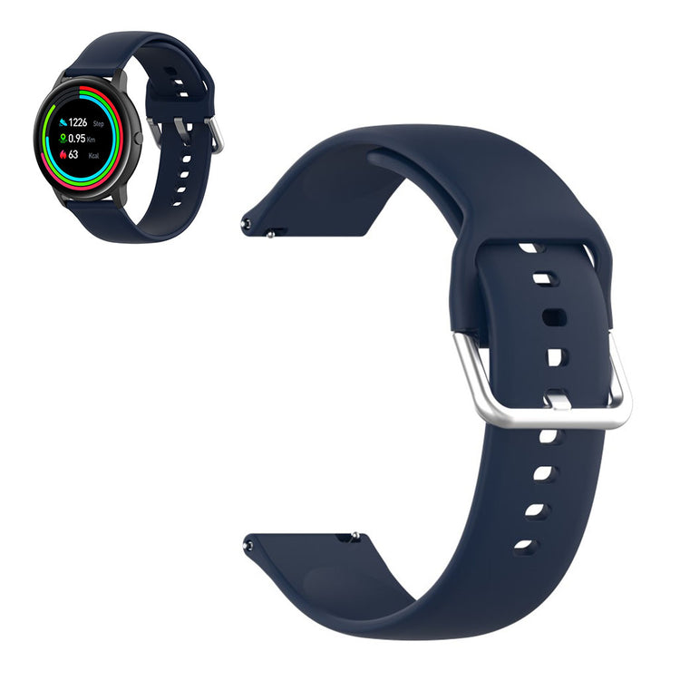 22mm Universal silicone sports watch band - Midnight Blue / Size: S#serie_12