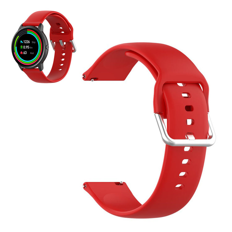 22mm Universal silicone sports watch band - Red / Size: S#serie_5