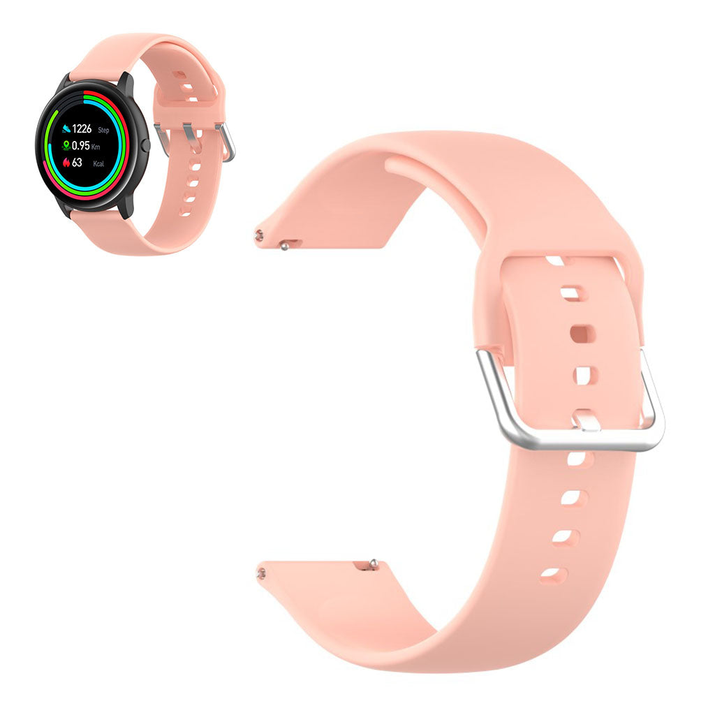 22mm Universal silicone sports watch band - Light Pink / Size: S#serie_9