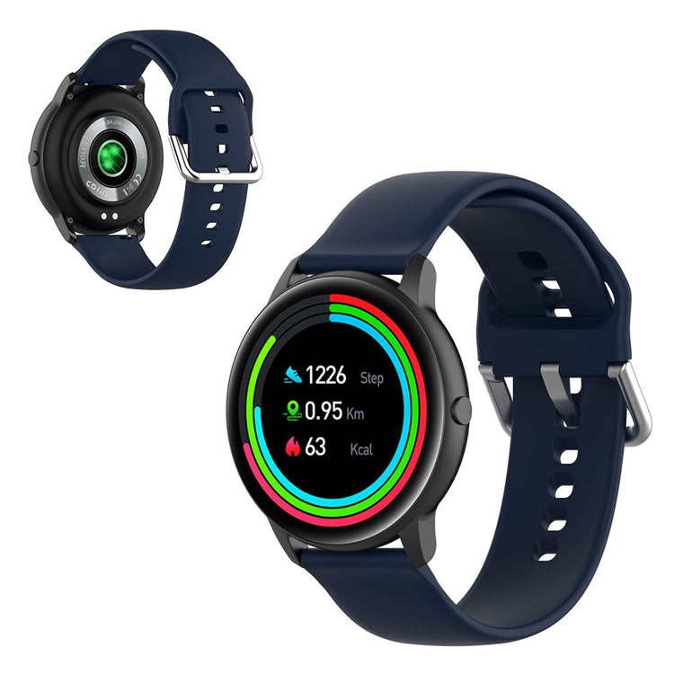 22mm Universal silicone sports watch band - Midnight Blue / Size: L#serie_12