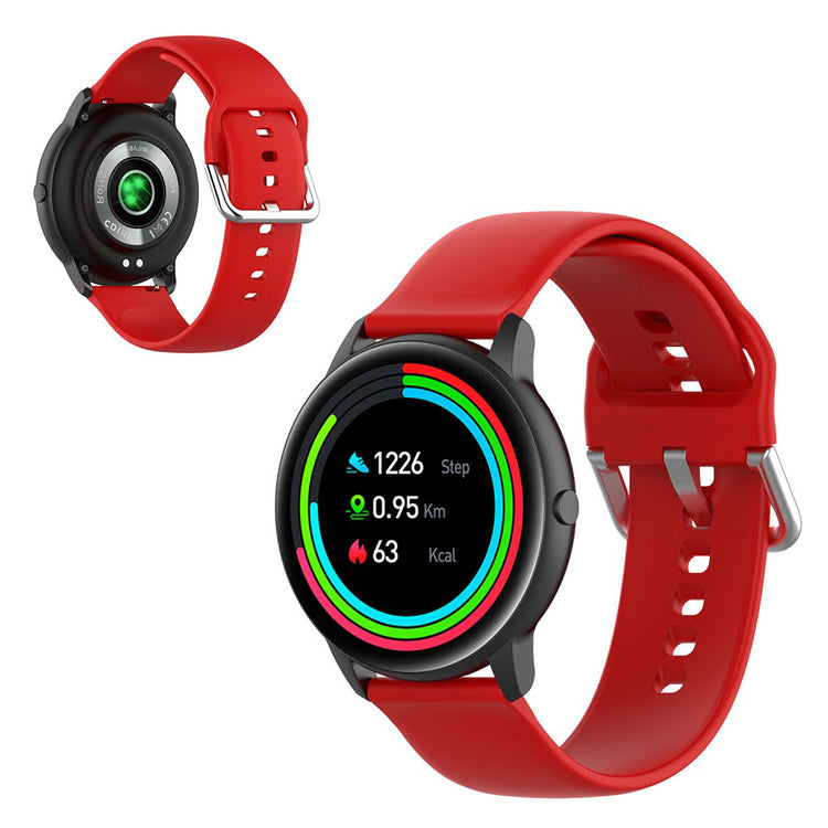 22mm Universal silicone sports watch band - Red / Size: L#serie_5