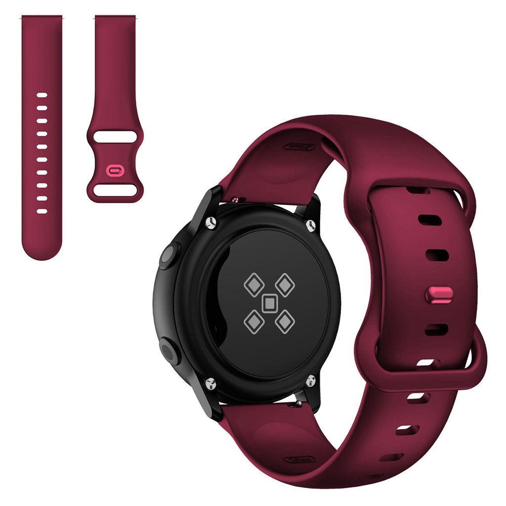 22mm Universal simple silicone watch strap - Wine Red#serie_6