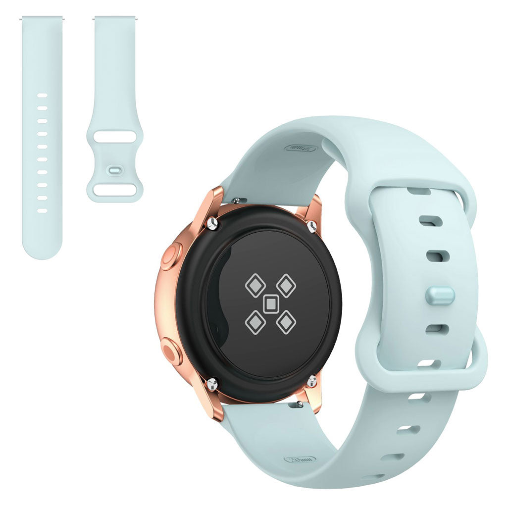 22mm Universal simple silicone watch strap - Baby Blue#serie_7