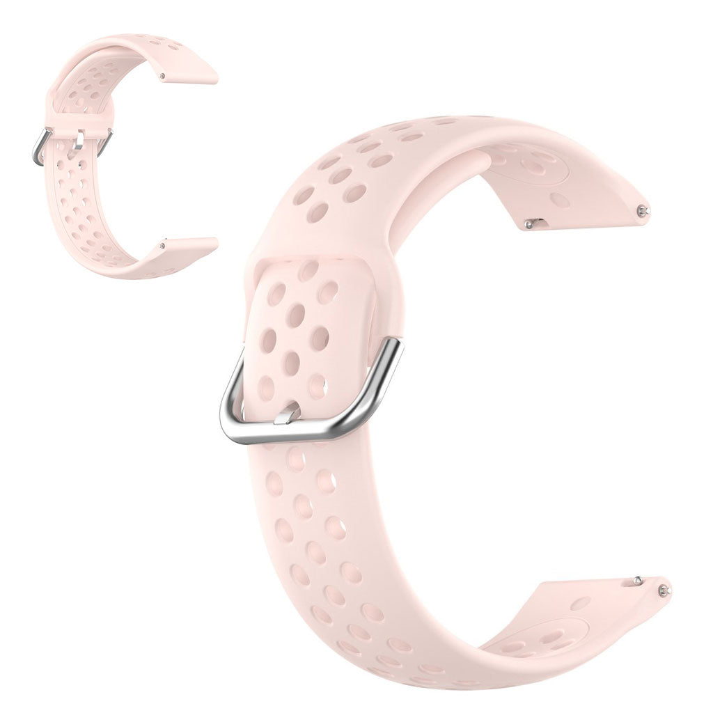 22mm Universal air hole style silicone watch strap - Pink#serie_4