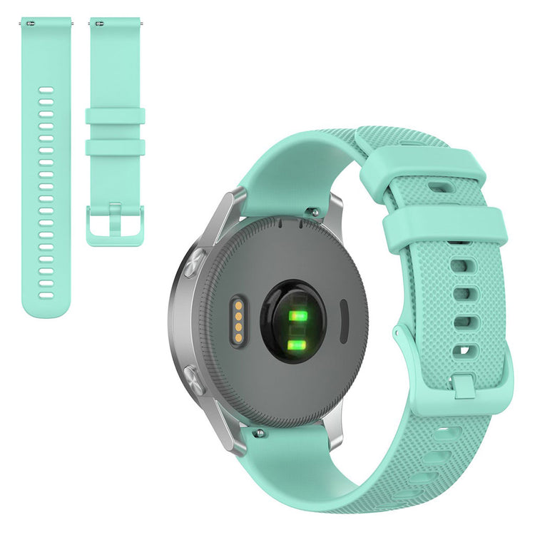 22mm Universal grid texture silicone watch strap - Cyan#serie_9